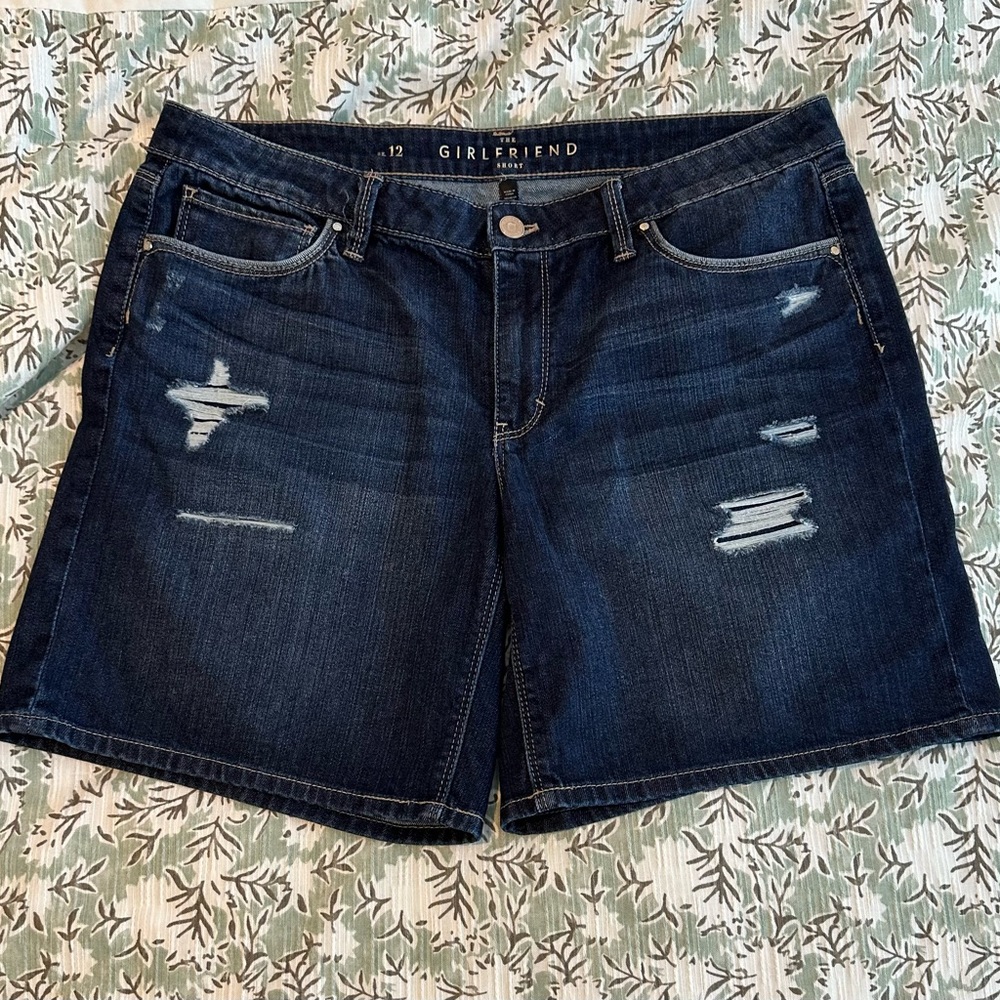 White House Black Market denim girlfriend shorts